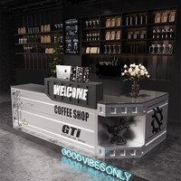 Bureau d'accueil créatif et moderne de style conteneur maritime pour café et bureau innovant