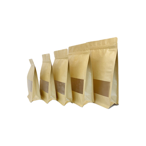 Bolsas de Papel Kraft de Grado Alimenticio Personalizables con Cierre de Cremallera de Ocho Lados y Ventana, Impresión por Grabado para Alimentos para Bebés - Product Image 1