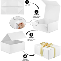 Boîte cadeau personnalisée papier emballage luxe grande boîte cadeau rigide pliable à fermeture magnétique avec couvercle
