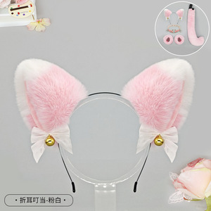 Serre-tête en peluche avec oreilles <span class=keywords><strong>de</strong></span> bête, mignonnes oreilles <span class=keywords><strong>de</strong></span> chat simulées, accessoires <span class=keywords><strong>de</strong></span> coiffure amusants pour filles, idéal pour les fêtes et <span class=keywords><strong>le</strong></span> cosplay - Product Image 4