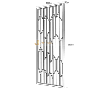 Ex257 PVD mạ thép không gỉ trang trí phân vùng tường cho nhà hàng phòng khách tùy chỉnh thiết kế sang trọng kim loại Divider màn hình - Product Image 4
