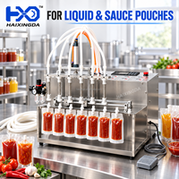 Machine de remplissage automatique multi-têtes pour sachets de liquides, jus, vin, eau, boissons et emballage en pochettes souples