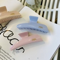 Pince à cheveux en acétate écologique Fanxing avec logo personnalisé, 10 cm, rose brillant, luxe, simple, géométrique, accessoires pour cheveux