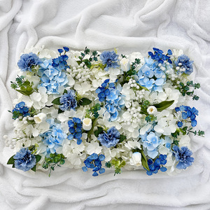 Vente en gros plastique blanc glycine fleurs suspendues guirlande de vigne pour mariage fête des mères arbre de Noël décoration murale réutilisable - Product Image 1