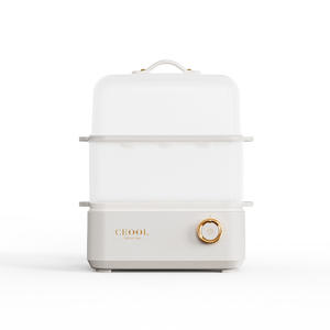 Cuiseur vapeur électrique double couche Ceool, blanc cassé, avec fonction d'arrêt automatique pour la cuisson du petit-déjeuner - Product Image 5