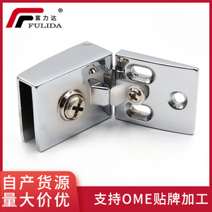 Stainless Steel Glass <b>Door</b> Hinge 180 Degree Opening <b>Mirror</b> Light Minimalist Design For Display Case And Hole Free Installation - Product Image 5