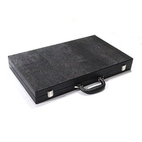 21-Zoll Backgammon-Set Schwarzes Brett und Spielfläche Weiße und Schwarze Punkte