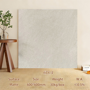Modernas Baldosas <span class=keywords><strong>de</strong></span> Porcelana Cerámica Pulida <span class=keywords><strong>de</strong></span> Granito y <span class=keywords><strong>Cemento</strong></span> <span class=keywords><strong>de</strong></span> Doble Capa <span class=keywords><strong>de</strong></span> 600x600mm, Finas y Grises - Product Image 5