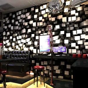 KTV 벽지 3D 입체 성격 패션 깜박이 바 호텔 멋진 볼룸 박스 테마 룸 천장 벽지