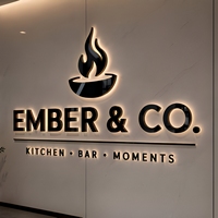 Enseigne lumineuse LED 3D personnalisée, étanche IP65, pour logo d'entreprise, signalétique extérieure pour magasin, bar intérieur, publicité d'entreprise, décoration