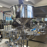 Machine d'emballage automatique pour yaourt en pot PP, remplissage, scellement et bouchage, machine d'emballage pour le beurre