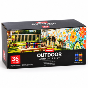 36 Farben 60ml Outdoor Acrylfarbe Wasserfest UV-Beständig Nicht Verblassend für Wandmalerei Felsen Holz Garten Kunst DIY Großhandel OEM - Product Image 1