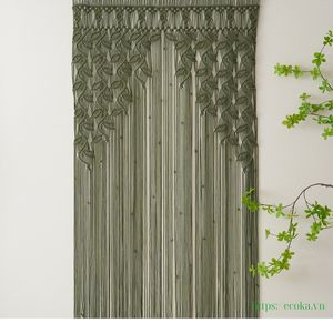 Cortina de Macramé de Moda, Tapiz Bohemio Hecho a Mano con Patrón de Macramé para Decoración del Hogar - Product Image 2