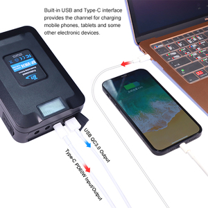 14.8V 5000mAh จอแสดงผล LCD ชาร์จแบตเตอรี่ได้กล้อง PD 60W ชาร์จเร็ว V ล็อค V mount กล้องวิดีโอระดับมืออาชีพใช้แล็ปท็อป - Product Image 3