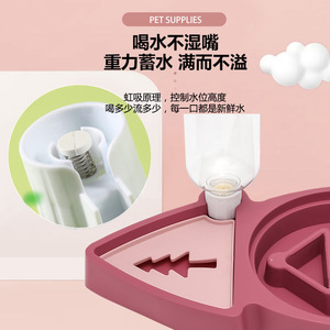 ชามอาหารสัตว์เลี้ยงแบบป้อนช้า แฮร์รี่ ยาหยา สีฟ้า พลาสติก ป้องกันการกินเร็ว สำหรับสุนัขและแมว - Product Image 2