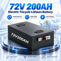 Batterie lithium haute capacité 72V 200Ah pour moto électrique, scooter électrique, vélo électrique, deux roues, batterie rechargeable avec BMS