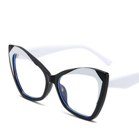 Chine Vente en gros Monture de lunettes optiques Lunettes carrées de haute qualité Montures de lunettes Tr90 surdimensionnées Oeil de chat