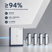 Nouvelle armoire de redressement avec 12 bornes de charge à un ou deux pistolets, chargeur DC pour VE de 960 kW