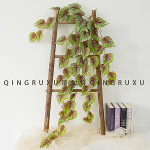 Begonia <b>Leaf</b> <b>Wall</b> Hanging Vine 142cm Artificial Greenery Indoor Outdoor <b>Decor</b> Plastic Iron Cloth Plant Decoration - Product Image 3