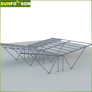 Système de carport solaire commercial, structure en aluminium anodisé, montage photovoltaïque double rangée pour auvent et abri de stationnement extérieur - Product Image 6