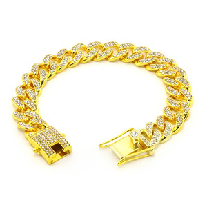 Cadena Cubana de Aleación AA de 13 mm con Eslabones Planos Pequeños en Forma de Dragón, Cadena de Diamantes Cubanos, Collar Moderno para Hombre, Estilo Hip-hop, para <span class=keywords><strong>Instagram</strong></span> - Product Image 4