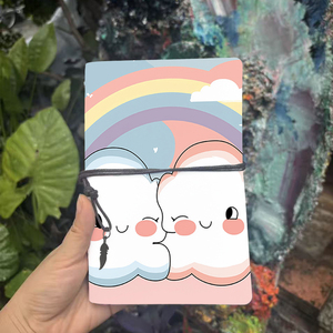 Papel grueso A6 Diario Día de San Valentín Regalo corporativo para socios comerciales Platónico con nubes Arco Iris Corazones Cielo lindo - Product Image 2