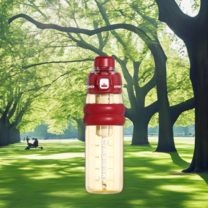 Botella de agua de silicona sin BPA Huangxing con pajita multifuncional de 500ml fácil de llevar para beber en movimiento para mayores de 4 años - Product Image 2