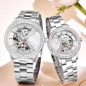 Reloj de Moissanita al por Mayor, Relojes de Pulsera Automáticos de Lujo en Oro, Relojes Mecánicos para Pareja, Regalo, Reloj de Moda Resistente al Agua - Product Image 4