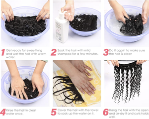 100% hair curtain, <strong>quick</strong> <strong>weaving</strong> discount, natural black for human hair - Product Image 6