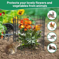 Kit de protection pour arbres en treillis soudé, revêtement PVC noir, grillage galvanisé, cage de protection contre lapins et cerfs, barrière de protection pour jeunes arbres