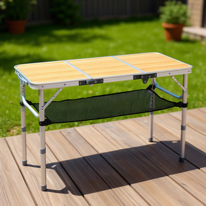 Mesa Plegable Portátil para Exteriores de 3 pies, de Aluminio Ligero, con Asa de Transporte, para Uso en Patio y Jardín - Product Image 2