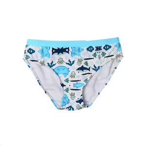Buonic Intimo per bambini con stampa di squali blu 4/6 6/8 8/10 10/12 Slip in cotone per bambini - Product Image 1