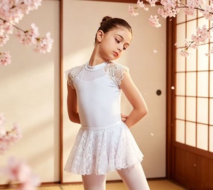 <span class=keywords><strong>Justaucorps</strong></span> de ballet en dentelle blanche avec jupe, tenue de gymnastique, robe de <span class=keywords><strong>danse</strong></span> <span class=keywords><strong>classique</strong></span> pour filles - Product Image 2