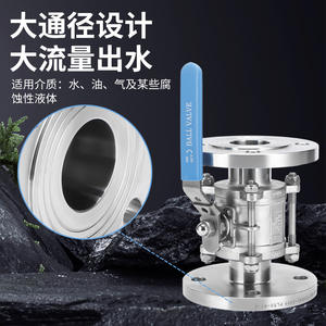 Válvula de Bola Sanitaria de Acero Inoxidable 304 de Instalación Rápida con Brida, Diseño de Tres Piezas Totalmente Cerrado para Uso Farmacéutico - Product Image 2