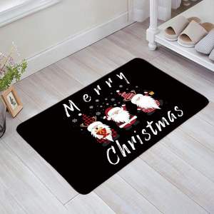 <span class=keywords><strong>Tapis</strong></span> de porte carré pour l'ambiance de Noël transfrontalière, résistant à la saleté, résistant à l'usure, facile d'entretien, motif bonhomme de neige - Product Image 2