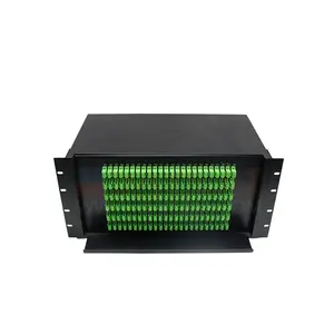ODF caja 144 núcleo de fibra óptica (ODF) en Color negro