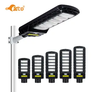 Elektrik olmadan KCD özel 200w 300w 500w 600w ABS Lifepo4 pil LED sokak güneş ışıkları entegre güneş sokak lambası
