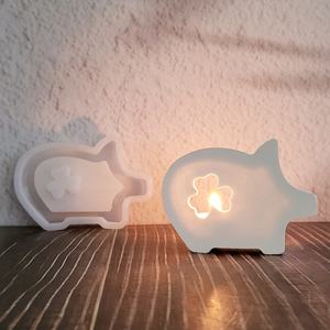 Moules de stockage d'art en résine écologique faits à la main PC Ins petit cochon ornements céramique cristal Silicone gâteau outils S1393 diamant - Product Image 5