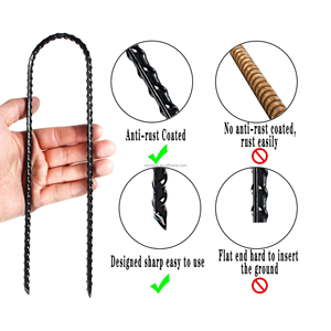 Tumpukan angin trampolin baja galvanis berbentuk U, jangkar runcing untuk tenda berkemah tugas berat - Product Image 3