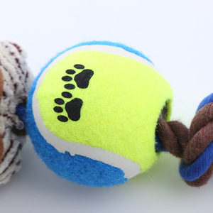 Jouets à mâcher en corde écologiques Knot Plush pour chiens - Entraînement interactif et dentition, utilisation intérieure/extérieure - Product Image 3