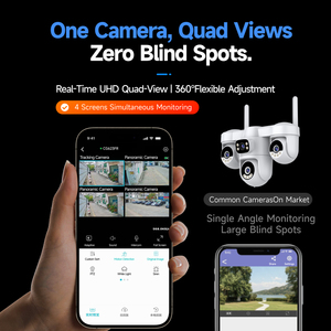 Cámara de Seguridad CCTV OEM CS623FR Okam <span class=keywords><strong>Pro</strong></span> <span class=keywords><strong>Zoom</strong></span> AI con Tarjeta SD, Video Exterior de 360°, Vigilancia PTZ, Red WiFi, Cuatro Lentes - Product Image 3