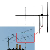 Plata VHF 136-174MHz 5 elementos Antena Yagi Aleación de aluminio Comunicación Direccional Antena de estación base Yagi