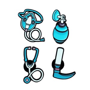 Conjunto de Pins de Esmalte Médico, Broches de Estetoscópio e Anestesia, Presente Fofo de Pins de Lapela para Enfermeiros e Médicos - Product Image 1