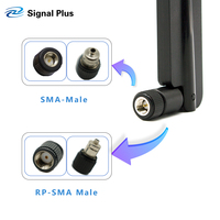Antenne externe pour module IoT, vente en gros, personnalisée, 2G 3G 4G 5G GSM LTE, noire, 824-960MHz 1710-2700MHz, SMA mâle, 154mm