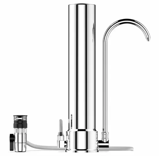 Desktop 304 stainless steel water filter with ceramic filter