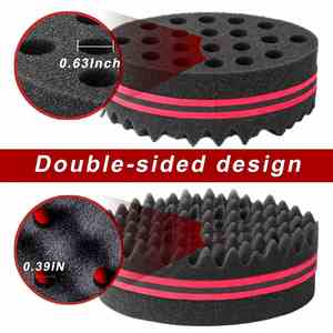 Éponge magique pour boucler les cheveux, brosse à ondulations double face pour hommes noirs – Offre spéciale - Product Image 2