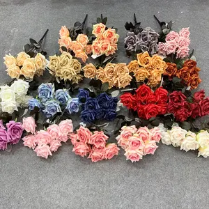 Оптовая продажа, букеты из искусственного шелка L173, Декоративные искусственные розы для дома и свадьбы, букет из искусственных роз