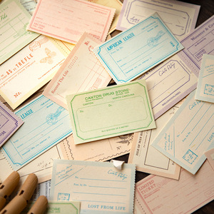 30 unids/pack de notas adhesivas para arrancar, serie de melodías asia-europeas, borde Retro, Material de tienda de mano Simple, Base, 6 modelos - Product Image 4