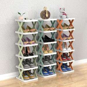 <span class=keywords><strong>Amazon</strong></span> offre spéciale Étagères à chaussures pliantes en <span class=keywords><strong>plastique</strong></span> PP Plaque d'épissage multicouche détachable Portable Assemblage facile pour la maison - Product Image 2