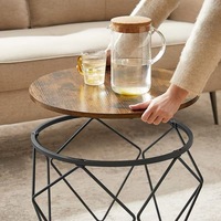 Ensemble de tables basses convertibles modernes 2 pièces, plateau en marbre durable, portable, pour la maison, les salons, les chambres, les bureaux, de petite taille